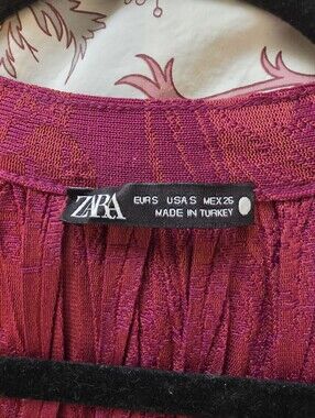 Zara Winter  Fuchsia Pink Textured Blouse